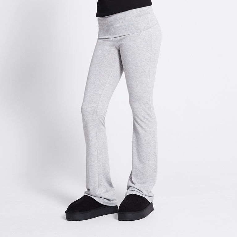 Folded yoga pants "Noelle star" Grey Melange 2